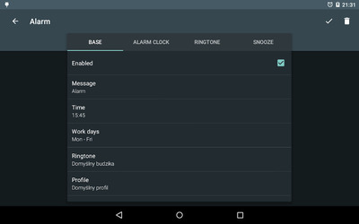 Alarm clock + calendar + tasks Screenshot 6